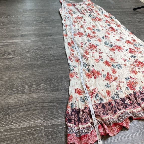 Knox Rose Womens Floral Dress sz XXL 4 Button Maxi Sleeveless - Picture 8 of 10